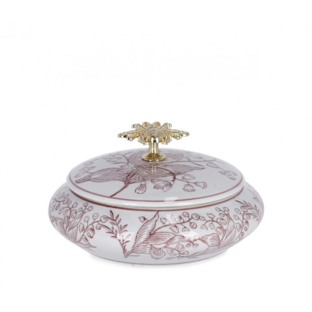 Bizzotto CAI RO RED-WH BOX W-LID D18