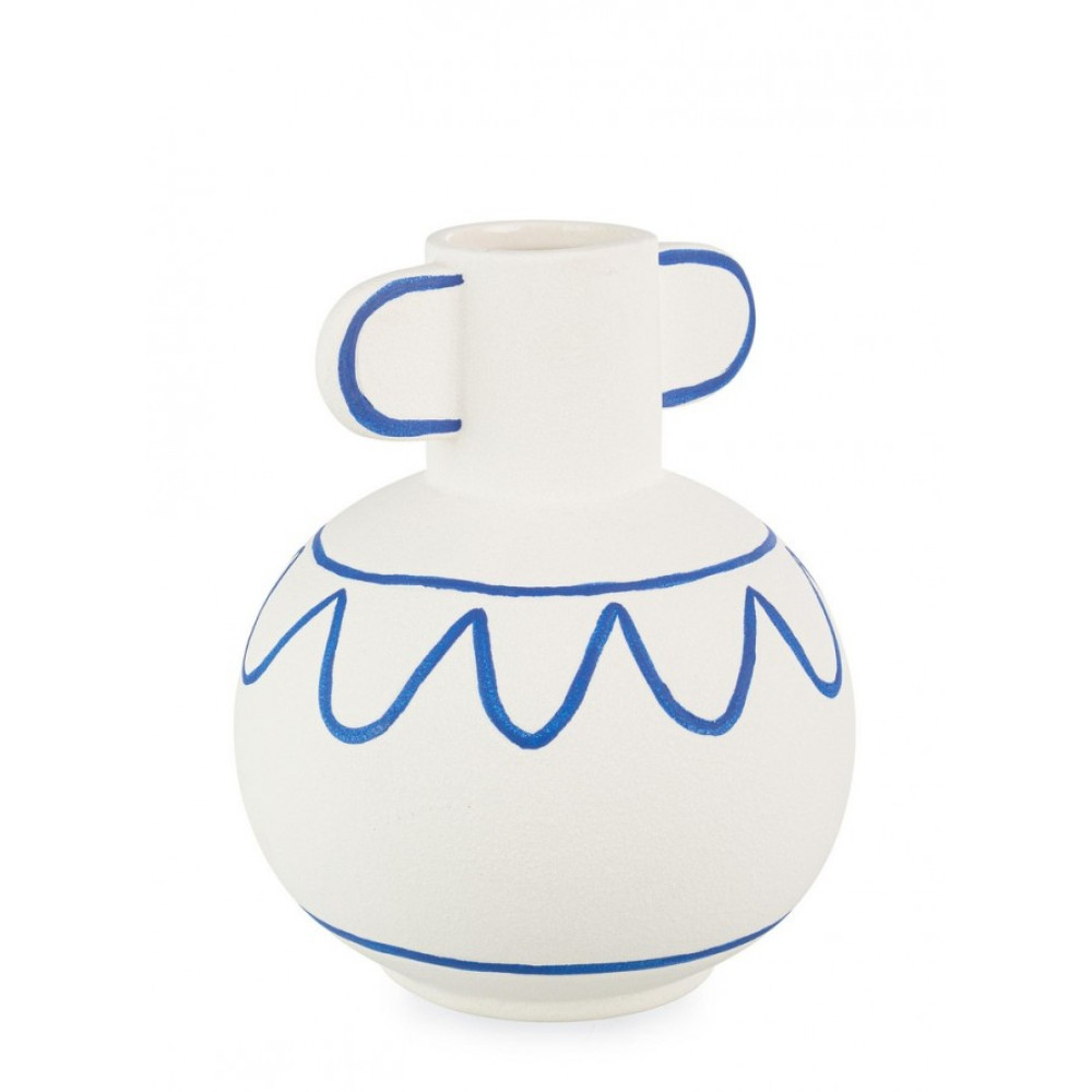 Yes ГРЕЦЬКА БІЛО-СИНЯ АМФОРНА ВАЗА H18