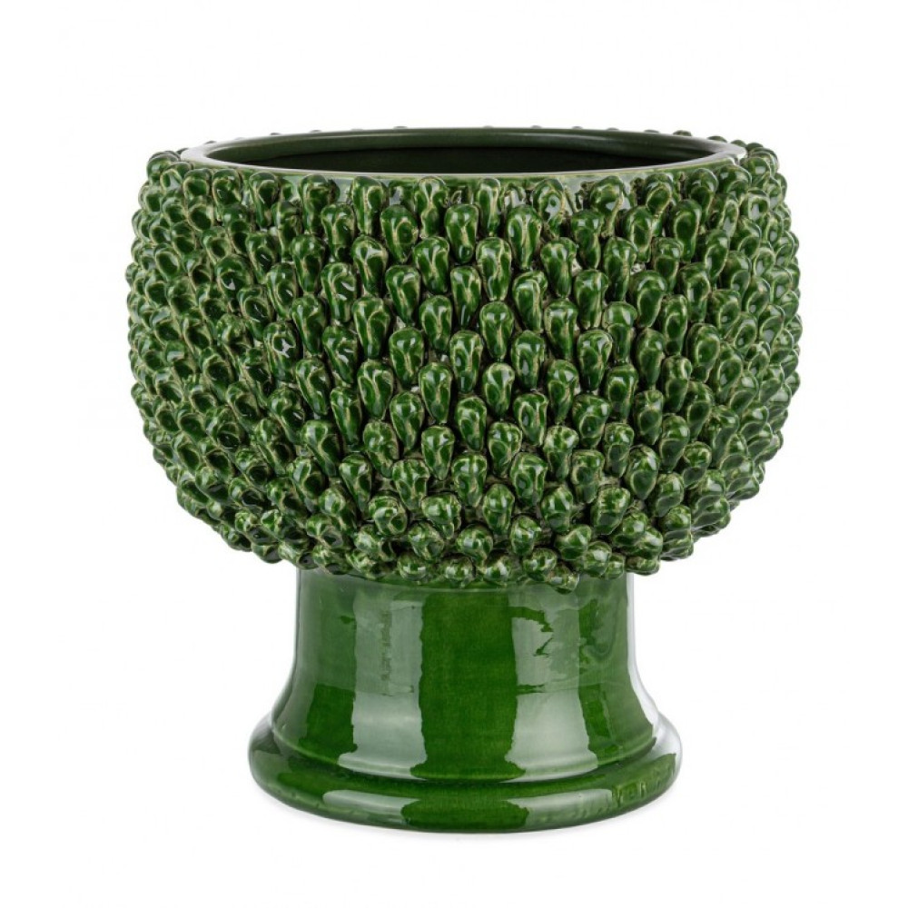Bizzotto КЛАСИЧНА ВАЗА З ШИШОК ЗЕЛЕНА H32,5 Bizzotto КЛАСИЧНА ВАЗА З ШИШОК ЗЕЛЕНА H32,5