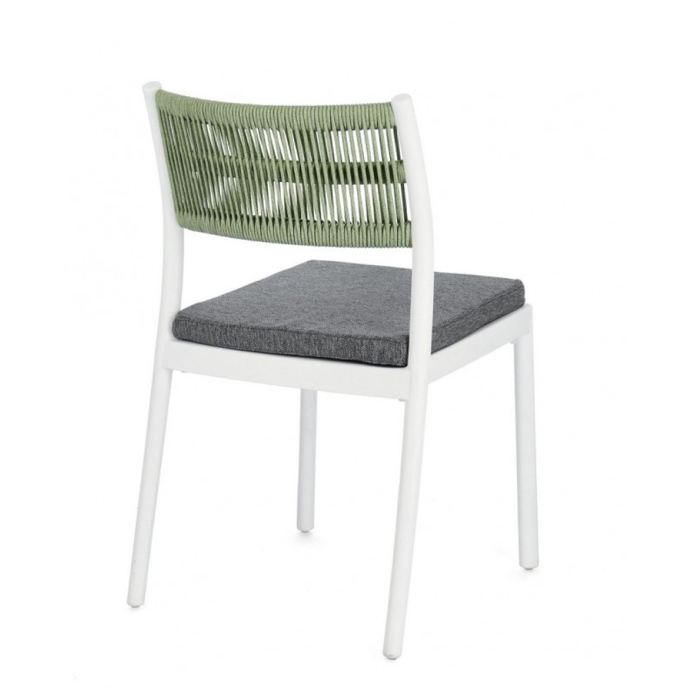 Bizzotto КРІСЛО ALVIN W-CUSH БІЛО-ЗЕЛЕНИЙ