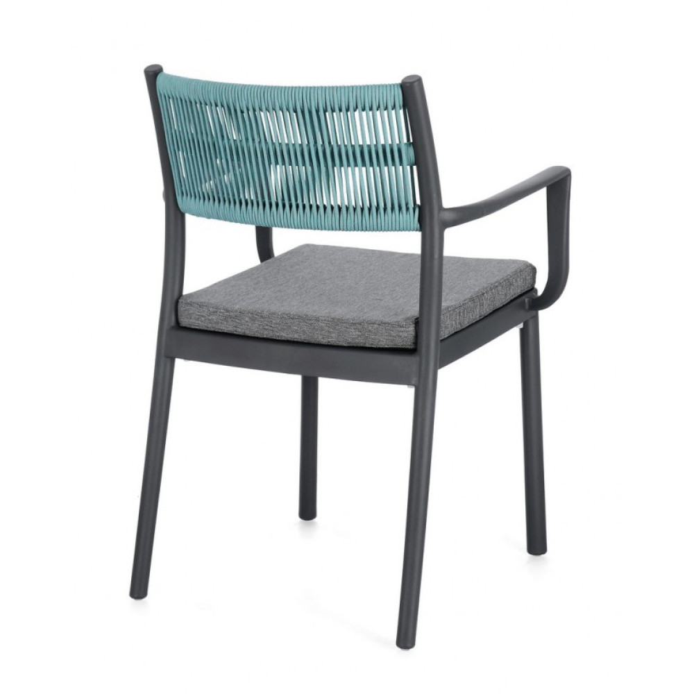 Bizzotto СТІЛЕЦЬ ALVIN W-ARM W-CUSH CHARCOAL/AVIO