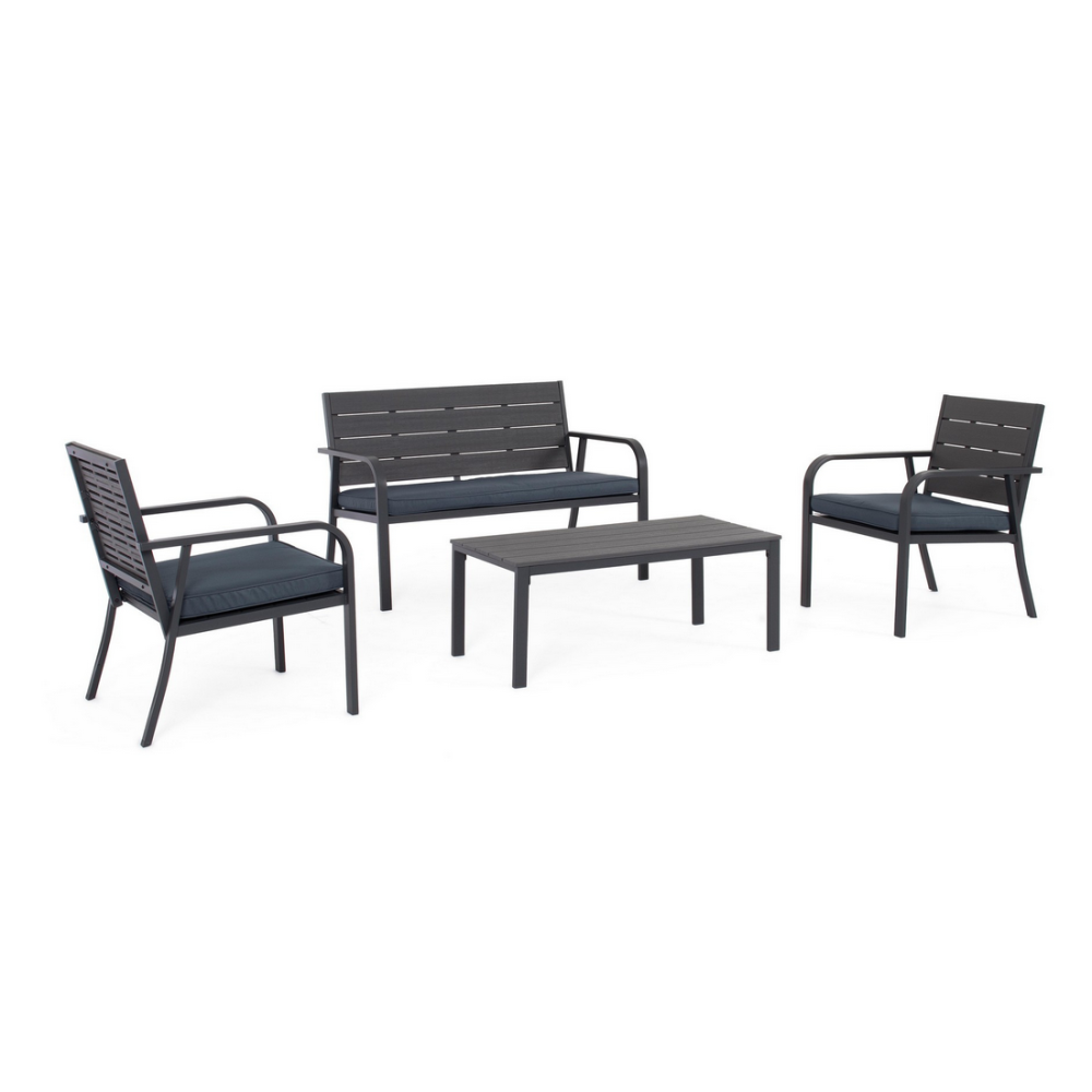 Yes Комплект диванів SARITA CHARCOAL, 4 шт., з подушками