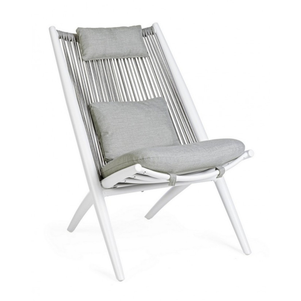 Bizzotto ALOHA NEW WHITE XK03 КРІСЛО LOUNGE W-C