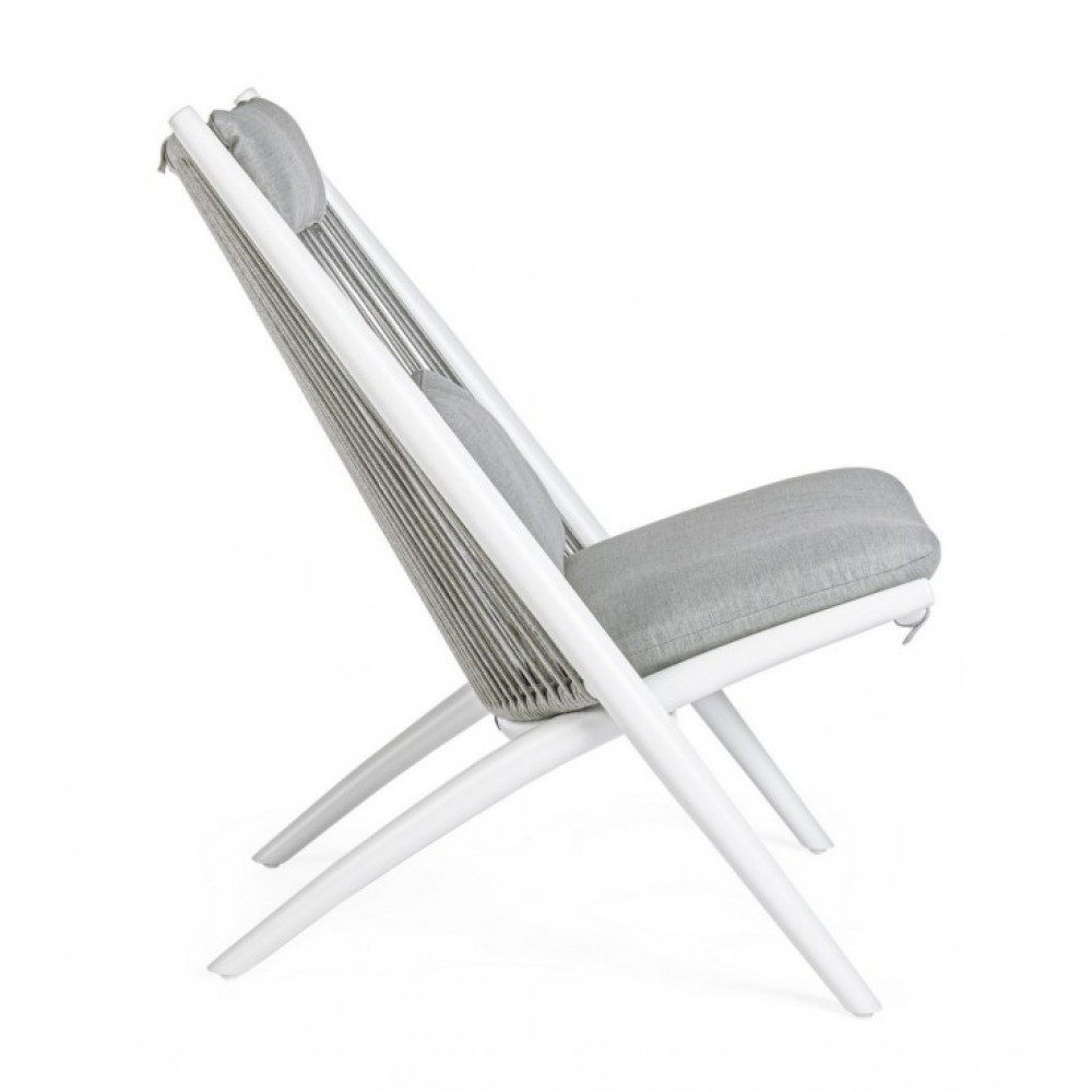Bizzotto ALOHA NEW WHITE XK03 КРІСЛО LOUNGE W-C Bizzotto ALOHA NEW WHITE XK03 КРІСЛО LOUNGE W-C