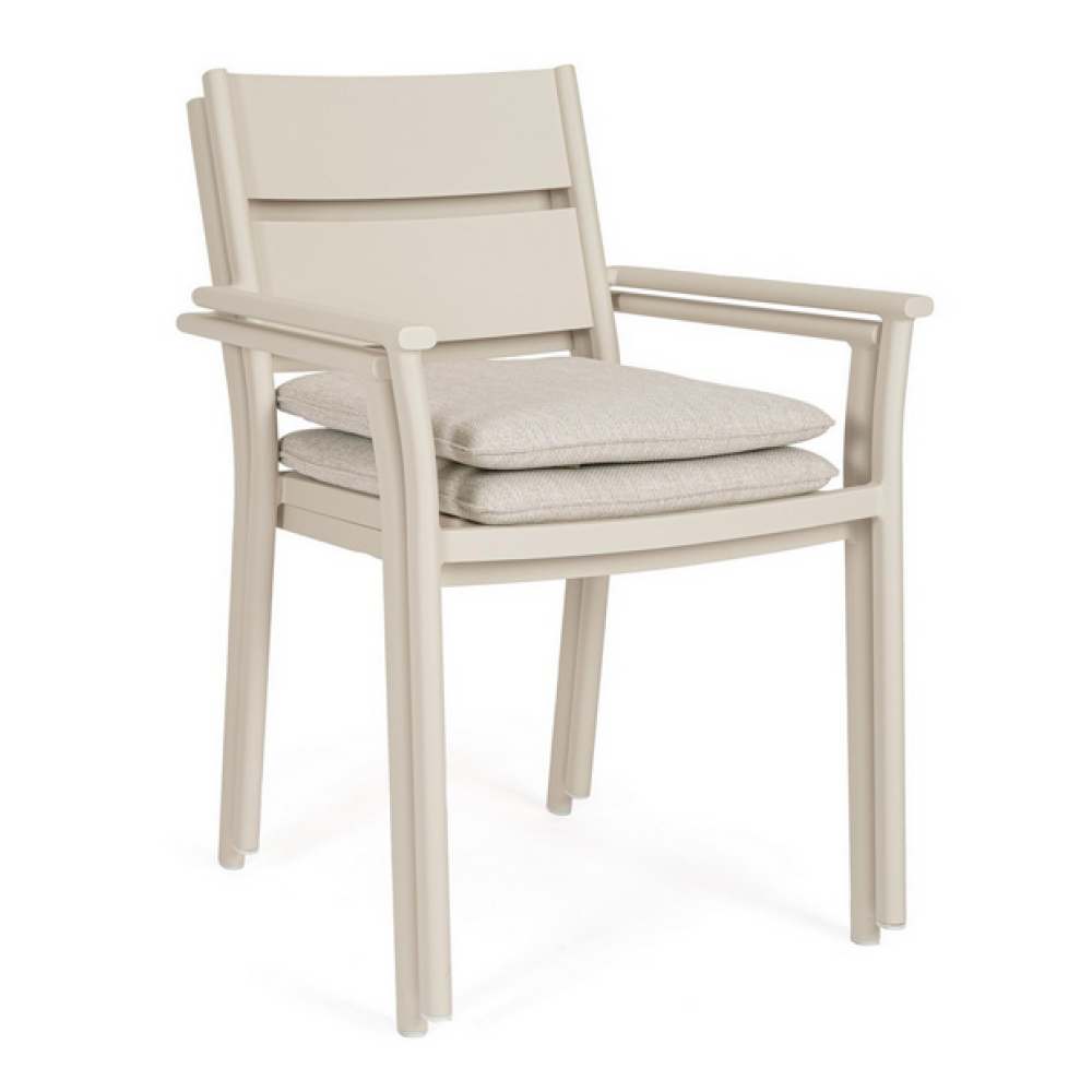 Homemotion Крісло MOLOKAI CAMEL SAND з підлокітниками та подушками