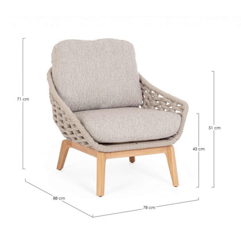 Homemotion TAMIRES БЕЖЕВЕ КРІСЛО W-CUSH Homemotion TAMIRES БЕЖЕВЕ КРІСЛО W-CUSH