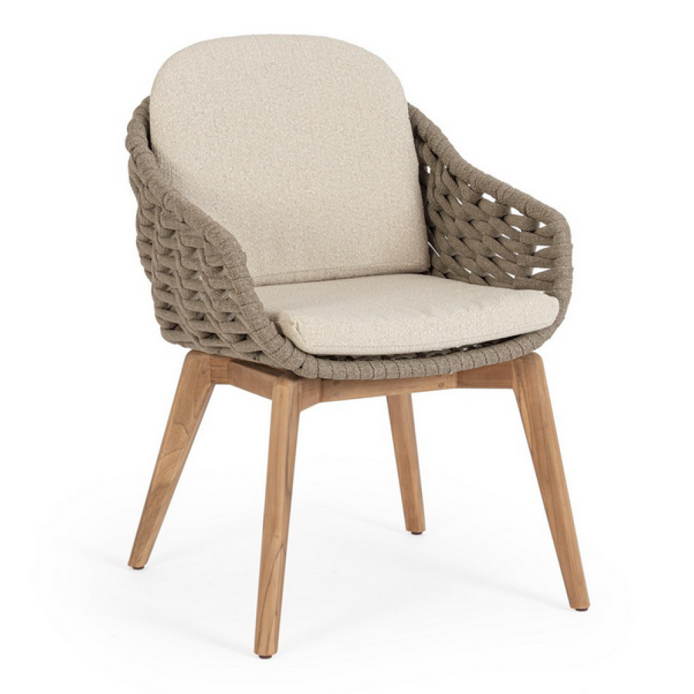 Homemotion Крісло TAMIRES BOUCLE та підлокітниками з подушкою