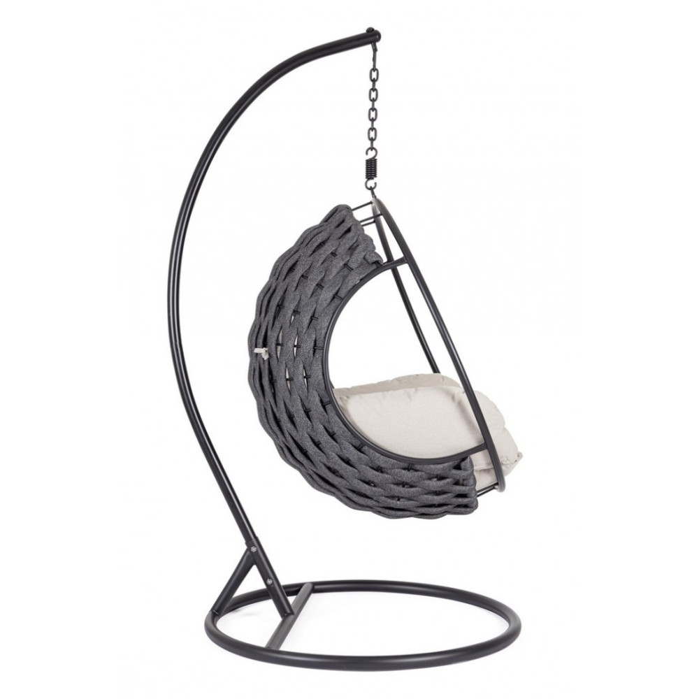 Bizzotto GALAPAGOS ЧОРНЕ ПІДВІСНЕ КРІСЛО W-CUSH Bizzotto GALAPAGOS ЧОРНЕ ПІДВІСНЕ КРІСЛО W-CUSH