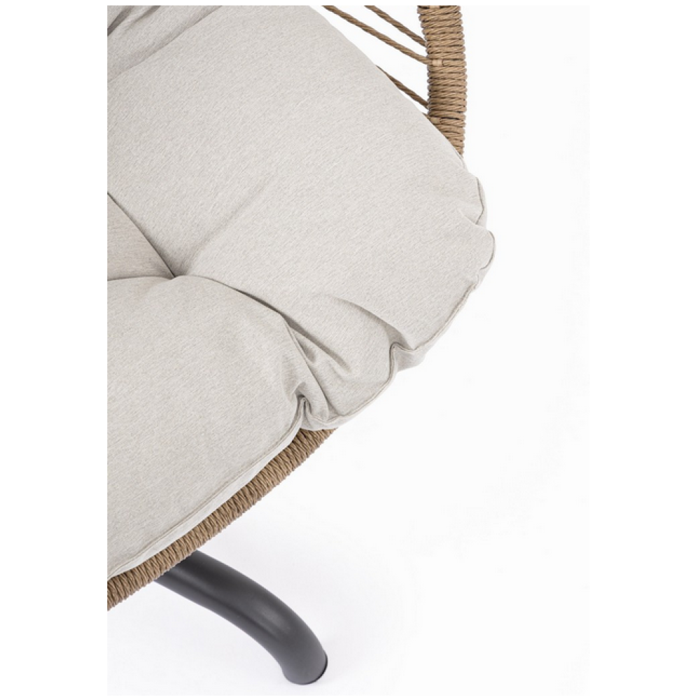 Bizzotto ОБЕРТОВЕ КРІСЛО PALAWAN CHARCOAL З ПОДУШКОЮ Bizzotto ОБЕРТОВЕ КРІСЛО PALAWAN CHARCOAL З ПОДУШКОЮ