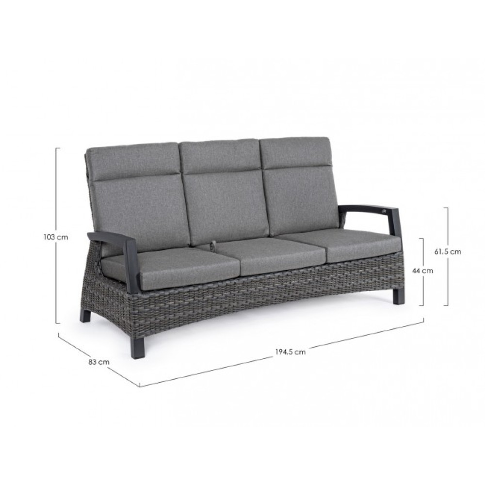 Bizzotto BRITTON CHARC JX55 REC ДИВАН 3 МІСЦЯ W-CUS