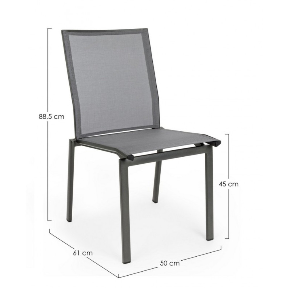 Bizzotto КРІСЛО CRUISE CHARCOAL GK52