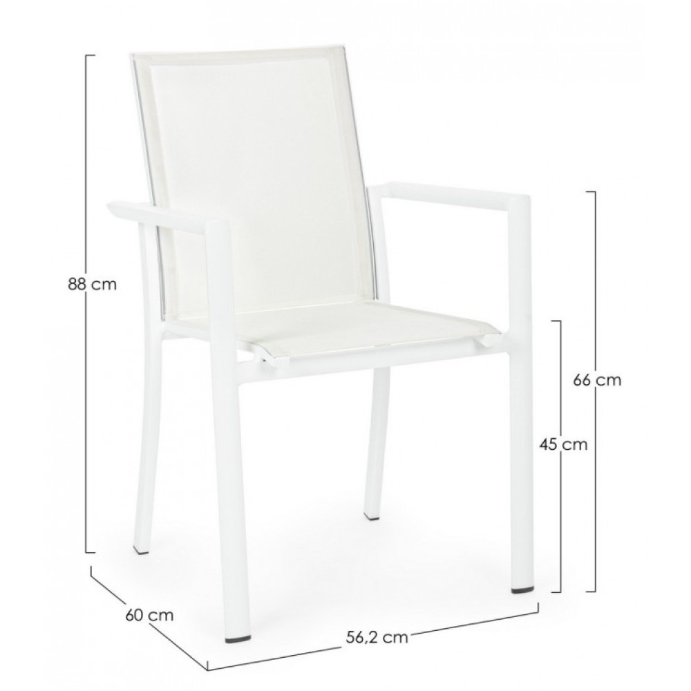 Bizzotto KONNOR WHITE CX21 КРІСЛО W-ПІДЛІКТНИКИ