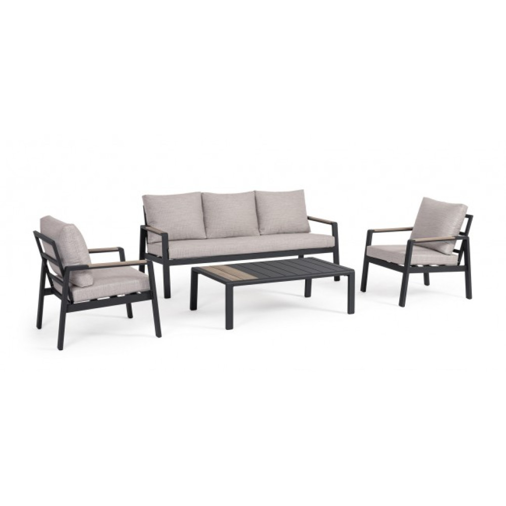 Bizzotto ELNA ANTHR SOFA SET4 LH32 W-CUSH
