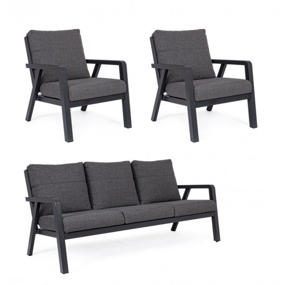 Bizzotto SET3 TRUMAN CHARC JX55 ДИВАН W-CUSH Bizzotto SET3 TRUMAN CHARC JX55 ДИВАН W-CUSH