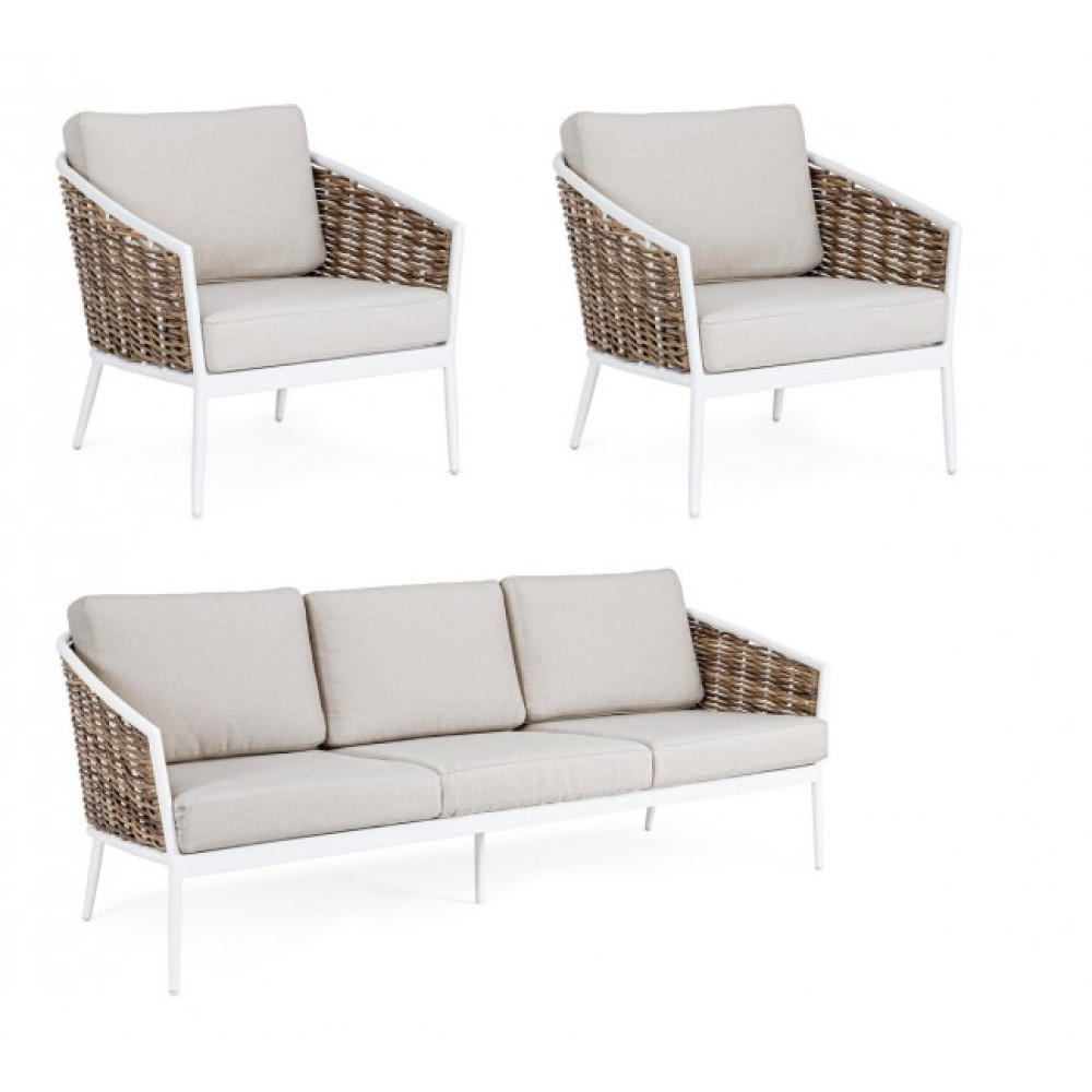 Bizzotto MARIBELA WHITE YK11 ДИВАННИЙ НАБІР W-CUSH Bizzotto MARIBELA WHITE YK11 ДИВАННИЙ НАБІР W-CUSH