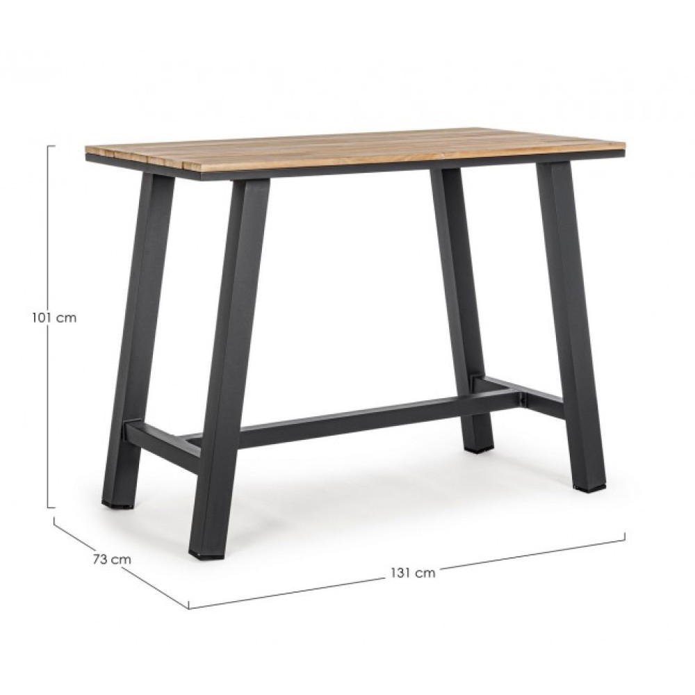 Bizzotto СТІЛ БАРНИЙ SKIPPER NAT/CHARC.YK13 131X73