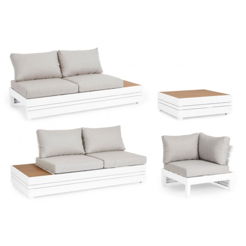 Bizzotto OSTEN WHITE SJ60 КУТОВИЙ ДИВАН W-CUSH Bizzotto OSTEN WHITE SJ60 КУТОВИЙ ДИВАН W-CUSH