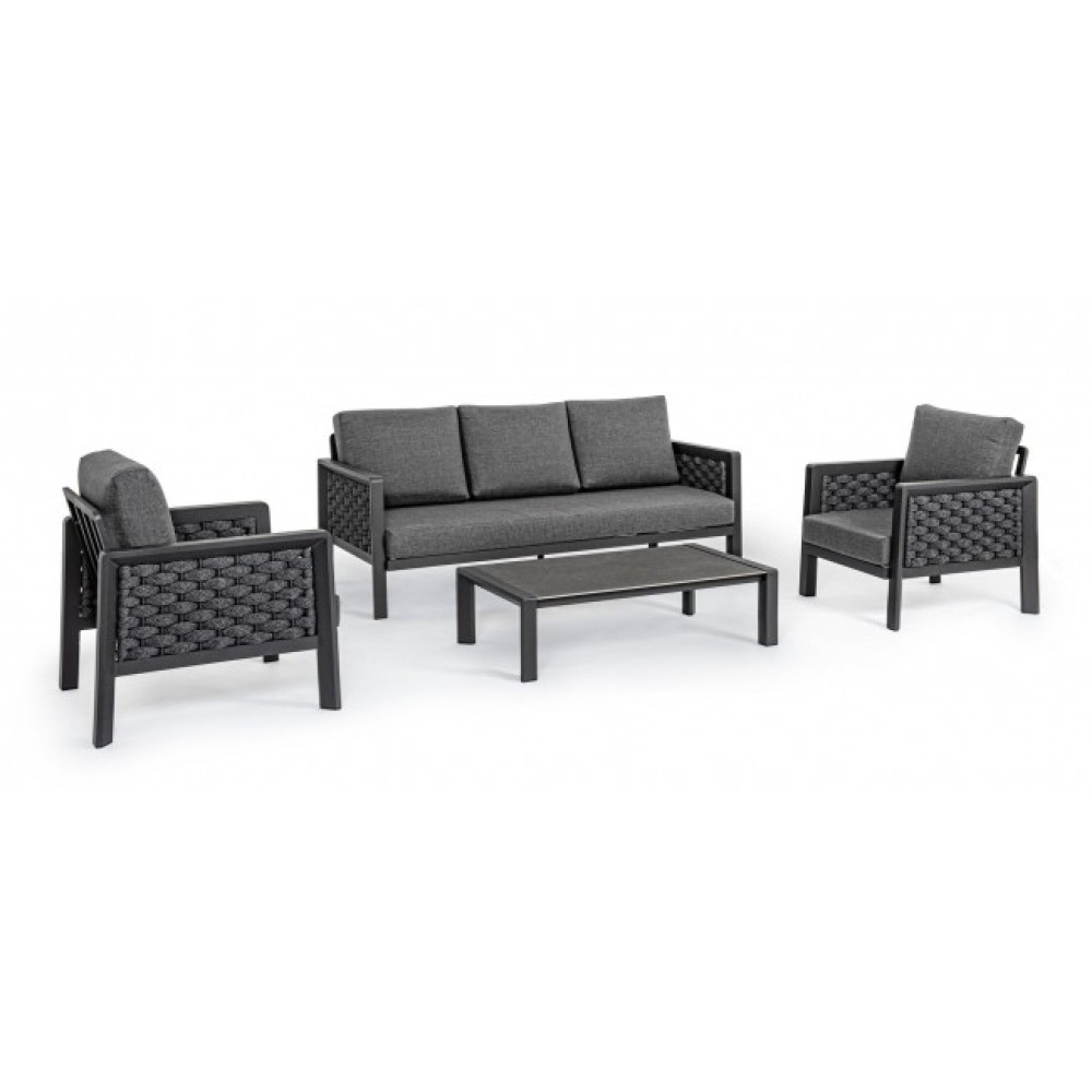 Homemotion OTAVIO CHARCOAL WG21 ДИВАН SET4 W-CUSH.