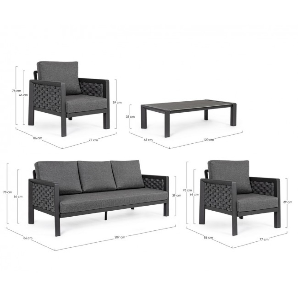 Homemotion OTAVIO CHARCOAL WG21 ДИВАН SET4 W-CUSH. Homemotion OTAVIO CHARCOAL WG21 ДИВАН SET4 W-CUSH.