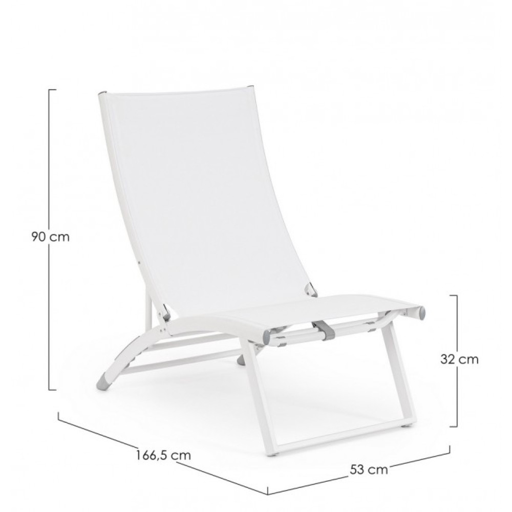 Bizzotto TAYLOR WHITE RECL. Крісло для відпочинку Bizzotto TAYLOR WHITE RECL. Крісло для відпочинку