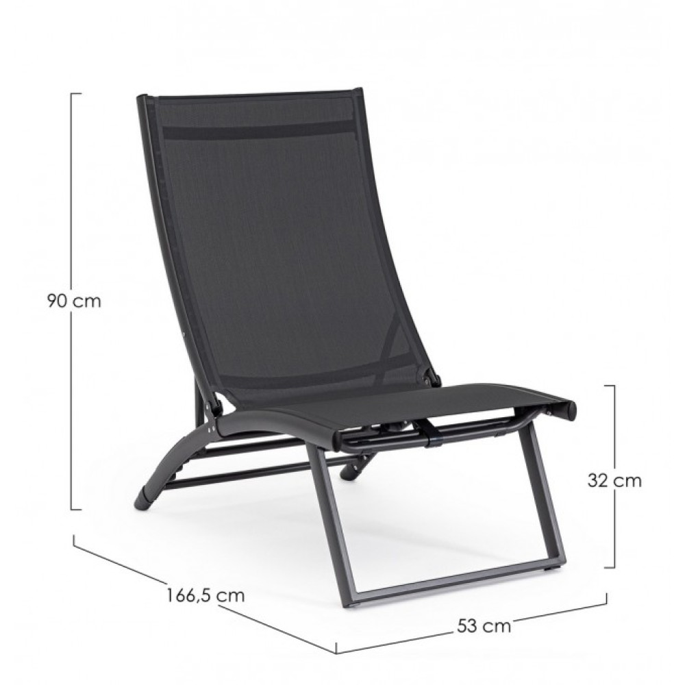 Bizzotto TAYLOR DK GREY/CHA RECL. Крісло для відпочинку Bizzotto TAYLOR DK GREY/CHA RECL. Крісло для відпочинку