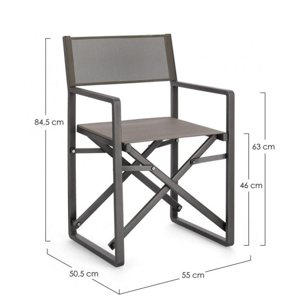 Bizzotto ДИРЕКТОРСЬКЕ КРІСЛО KONNOR CHARCOAL CX23