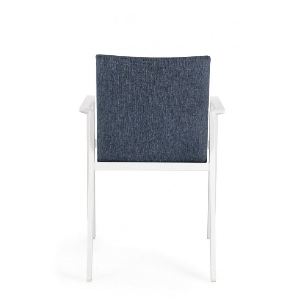 Bizzotto ODEON WHITE-DENIM JX11 КРІСЛО W-ПІДЛІКТНИКИ Bizzotto ODEON WHITE-DENIM JX11 КРІСЛО W-ПІДЛІКТНИКИ