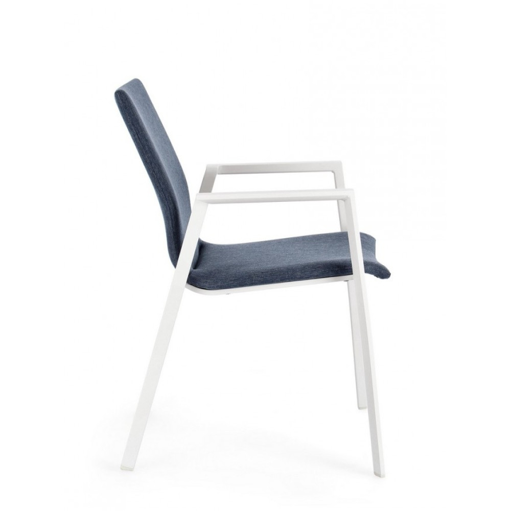 Bizzotto ODEON WHITE-DENIM JX11 КРІСЛО W-ПІДЛІКТНИКИ Bizzotto ODEON WHITE-DENIM JX11 КРІСЛО W-ПІДЛІКТНИКИ