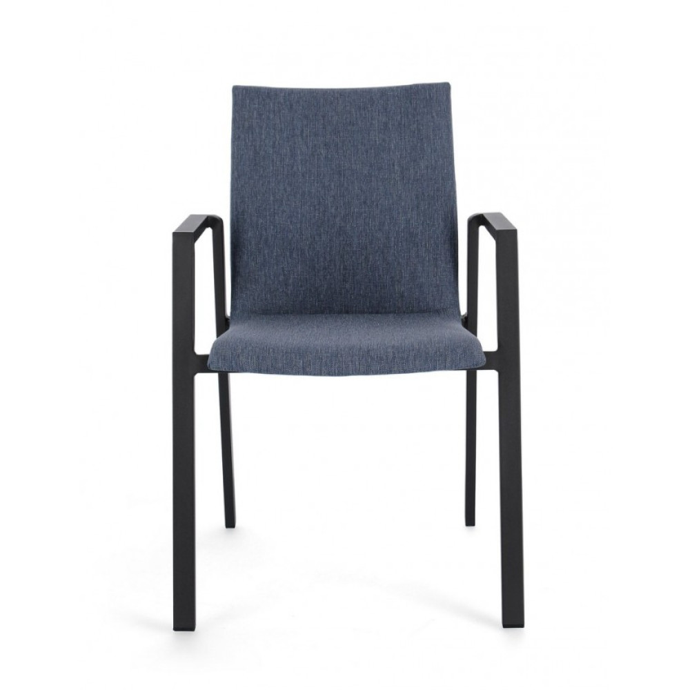 Bizzotto ODEON CHARC-DENIM JX55 КРІСЛО W-ПІДЛІКТНИКИ Bizzotto ODEON CHARC-DENIM JX55 КРІСЛО W-ПІДЛІКТНИКИ