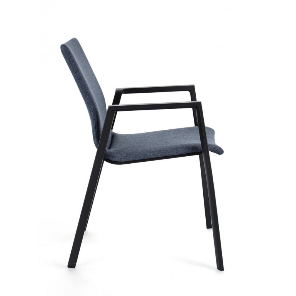 Bizzotto ODEON CHARC-DENIM JX55 КРІСЛО W-ПІДЛІКТНИКИ Bizzotto ODEON CHARC-DENIM JX55 КРІСЛО W-ПІДЛІКТНИКИ