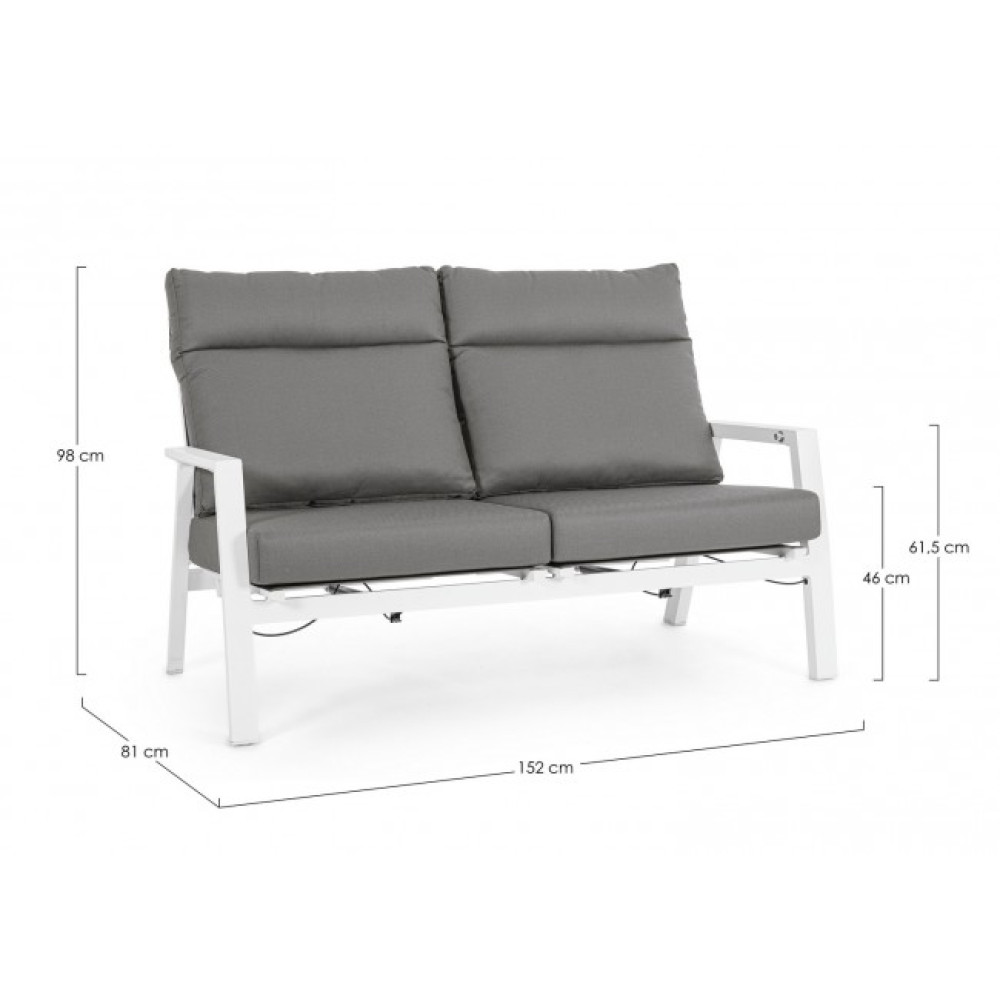 Bizzotto KLEDI WHITE JX11 RECL.ДИВАН 2 МІСЦЯ W-CUS