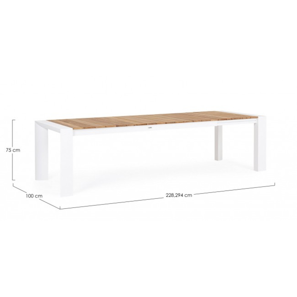 Bizzotto CAMERON WHITE GK50 ДОВ.СТІЛ 228/294X100 Bizzotto CAMERON WHITE GK50 ДОВ.СТІЛ 228/294X100