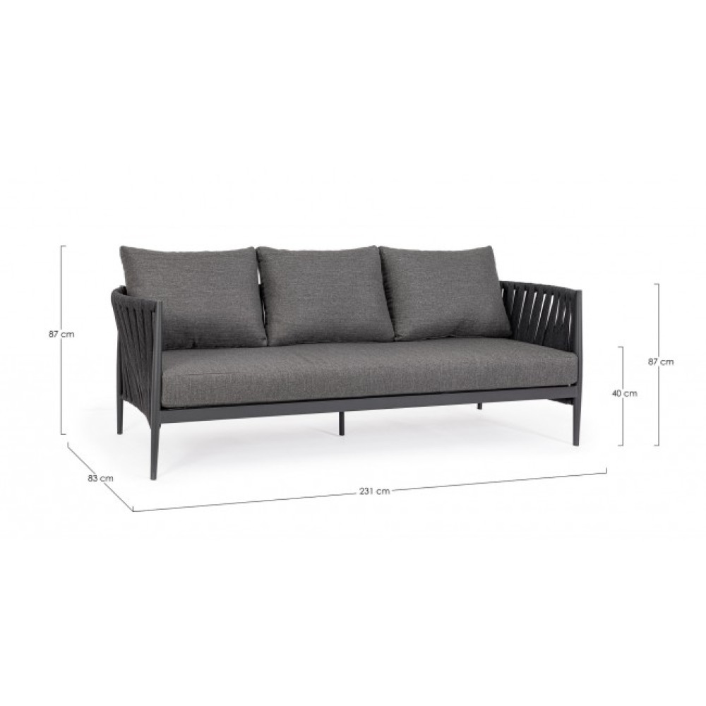 Homemotion JACINTA CHARCOAL WG21 ДИВАН 3 МІСЦЯ W-CUSH