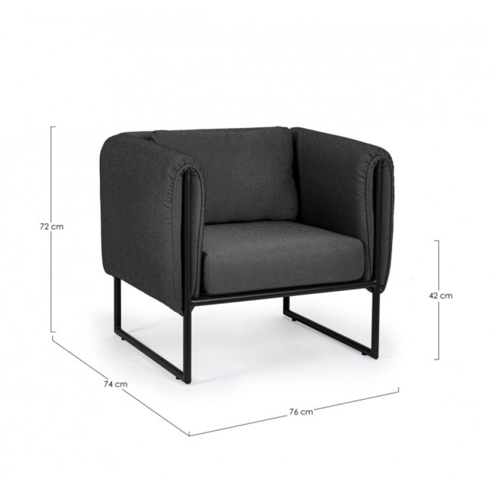 Homemotion PIXEL CHARCOAL КРІСЛО W-CUSH