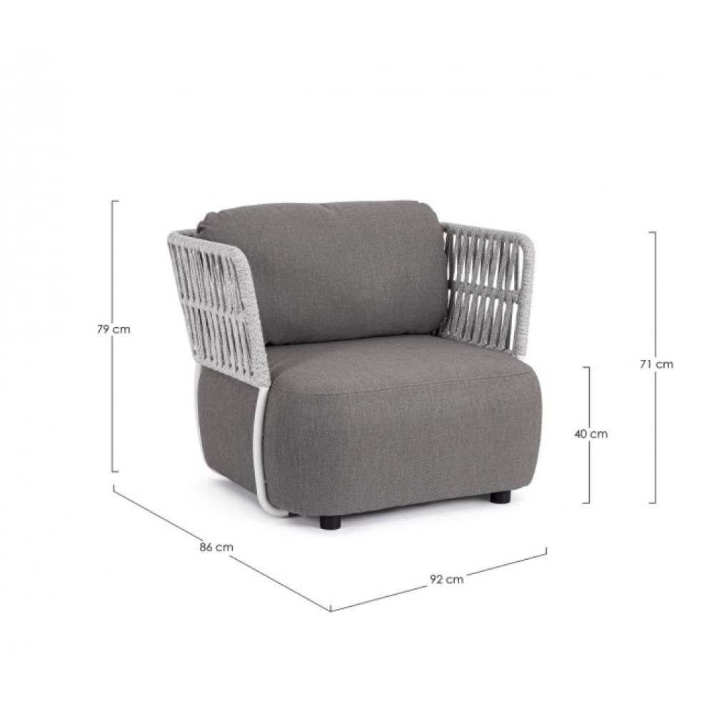Homemotion PALMER WHITE/GREY КРІСЛО W-CUSH Homemotion PALMER WHITE/GREY КРІСЛО W-CUSH
