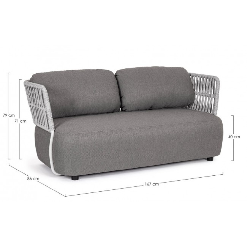 Homemotion PALMER БІЛО-СІРИЙ ДИВАН 2 МІСЦЯ W-CUSH Homemotion PALMER БІЛО-СІРИЙ ДИВАН 2 МІСЦЯ W-CUSH