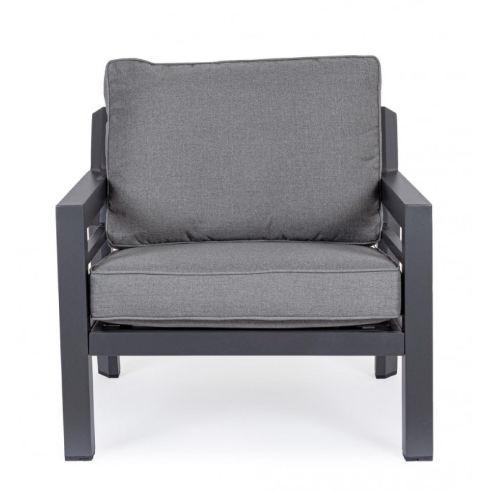 Bizzotto HENDRIX CHARCOAL PG61 КРІСЛО W-CUSH Bizzotto HENDRIX CHARCOAL PG61 КРІСЛО W-CUSH