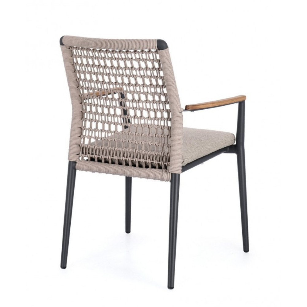 Bizzotto КРІСЛО MADDOX ANTHR W-ARMR W-CUSH JX55