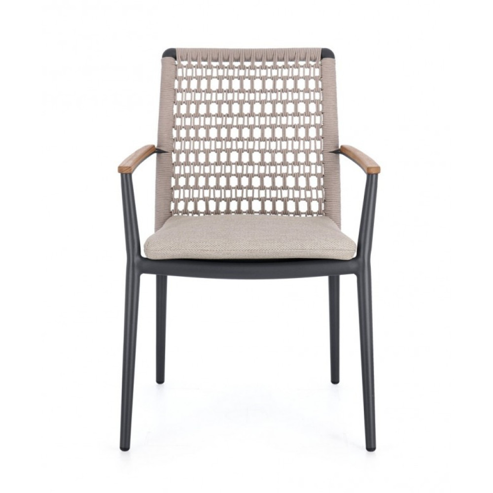 Bizzotto КРІСЛО MADDOX ANTHR W-ARMR W-CUSH JX55 Bizzotto КРІСЛО MADDOX ANTHR W-ARMR W-CUSH JX55