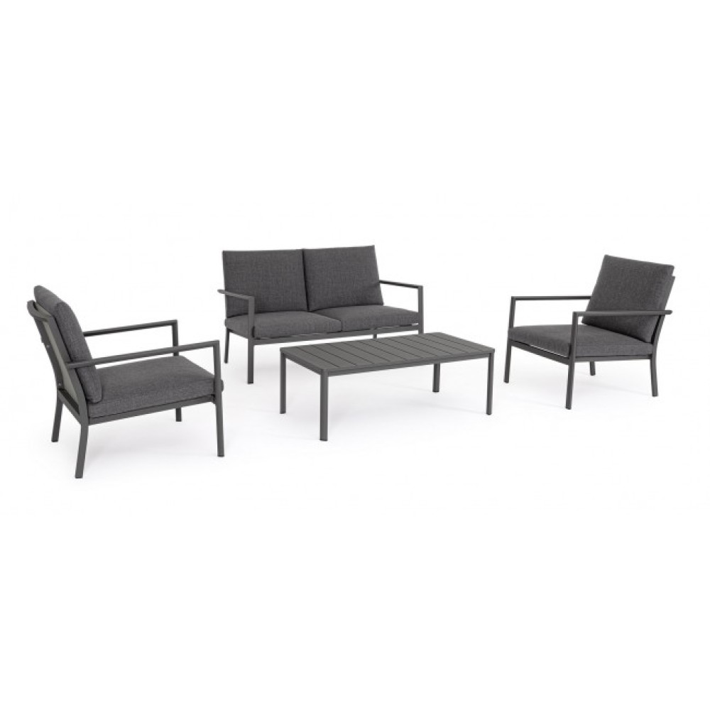 Bizzotto KONNOR ANTHR SOFA SET4 W-CUSH CX23