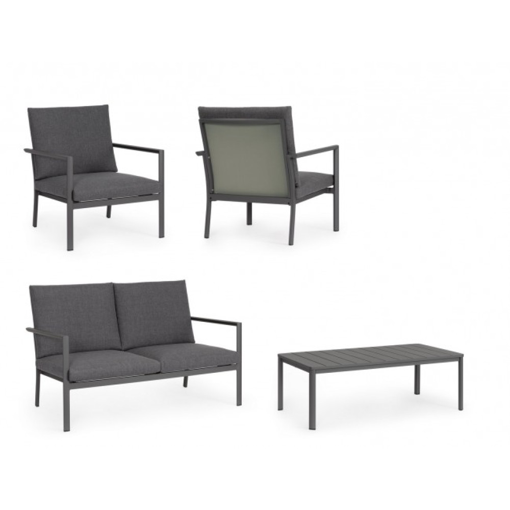 Bizzotto KONNOR ANTHR SOFA SET4 W-CUSH CX23
