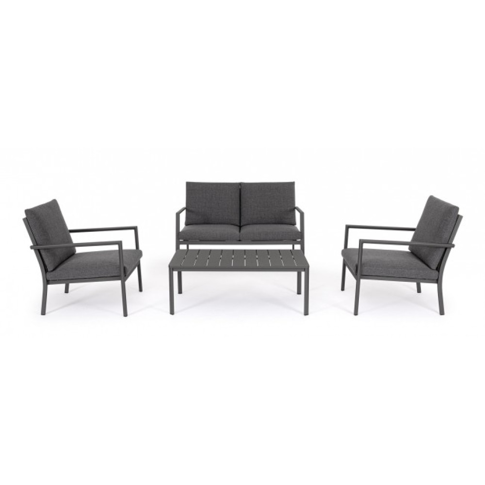 Bizzotto KONNOR ANTHR SOFA SET4 W-CUSH CX23 Bizzotto KONNOR ANTHR SOFA SET4 W-CUSH CX23