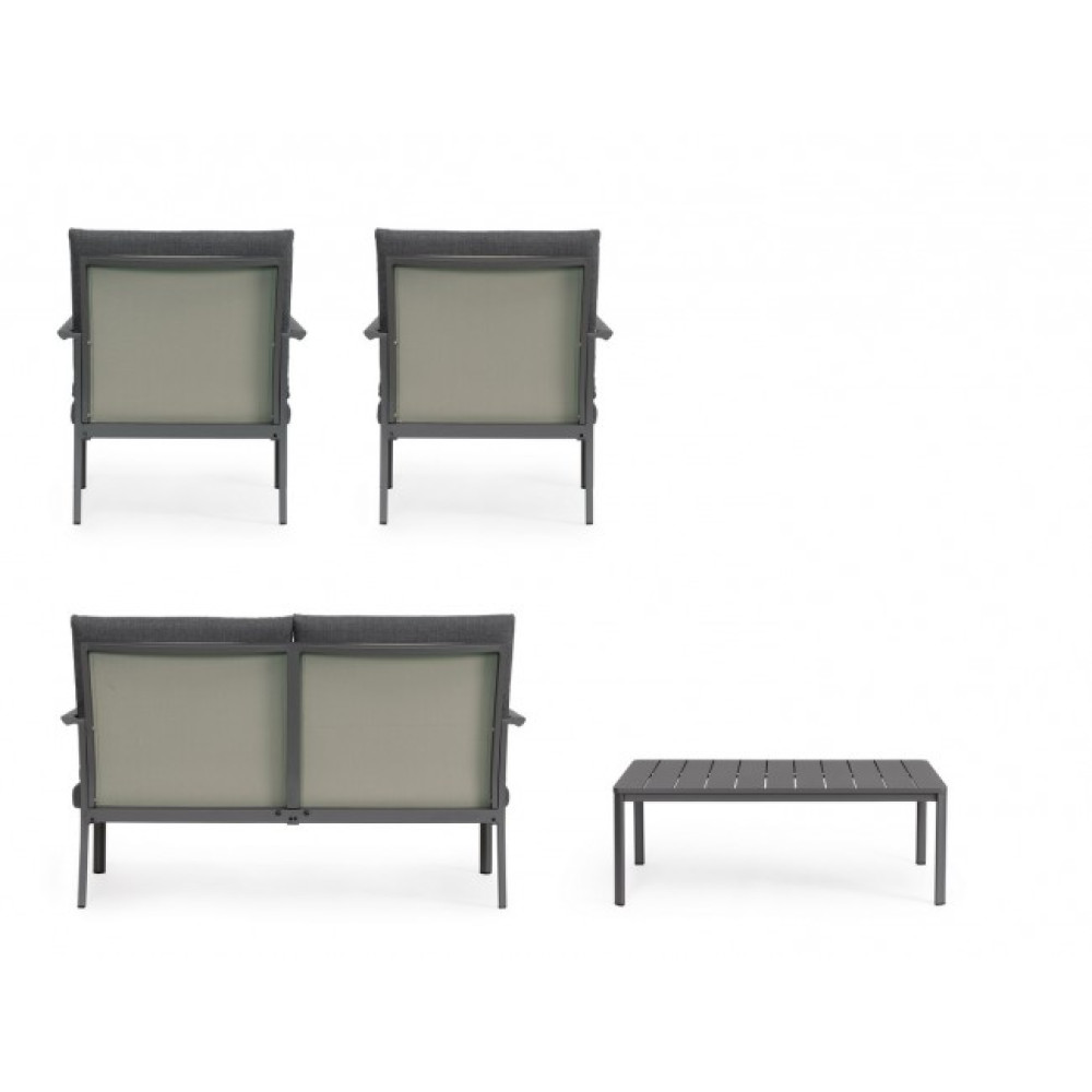 Bizzotto KONNOR ANTHR SOFA SET4 W-CUSH CX23 Bizzotto KONNOR ANTHR SOFA SET4 W-CUSH CX23