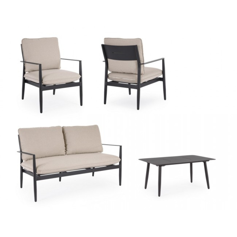 Bizzotto ДИВАН NEBULA ANTRACITE 4 YK13 W-CUSH Bizzotto ДИВАН NEBULA ANTRACITE 4 YK13 W-CUSH