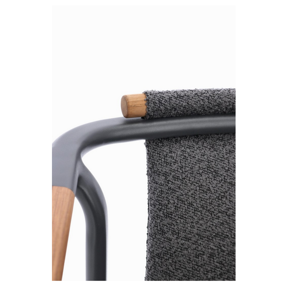 Homemotion Крісло LEONIDA CHAR WG21 з підлокітниками та подушкою