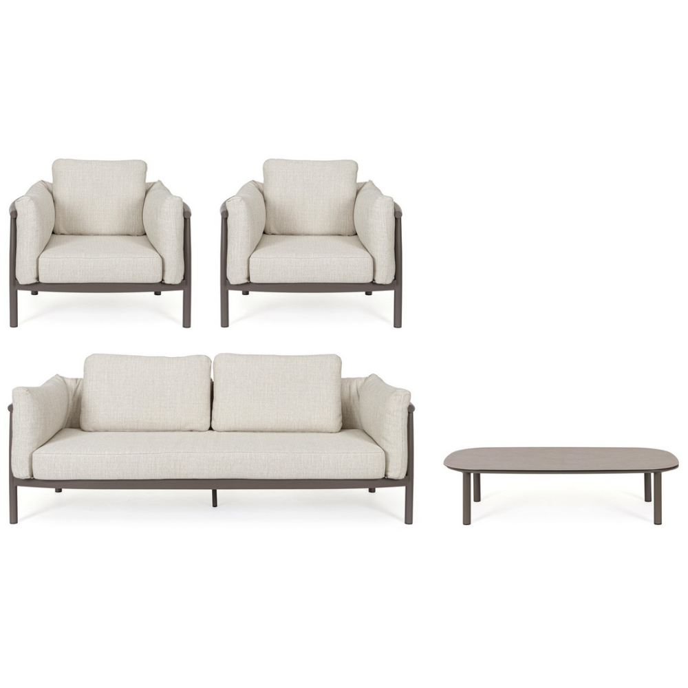 Homemotion Комплект диванів THEODORE CASTOR, 4 шт., з подушками Homemotion Комплект диванів THEODORE CASTOR, 4 шт., з подушками