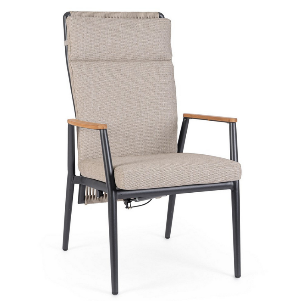 Bizzotto Крісло FLOBERT CHARCO JX55 з подушкою