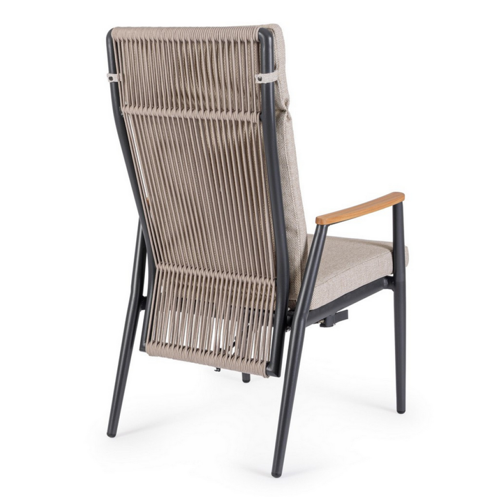 Bizzotto Крісло FLOBERT CHARCO JX55 з подушкою Bizzotto Крісло FLOBERT CHARCO JX55 з подушкою