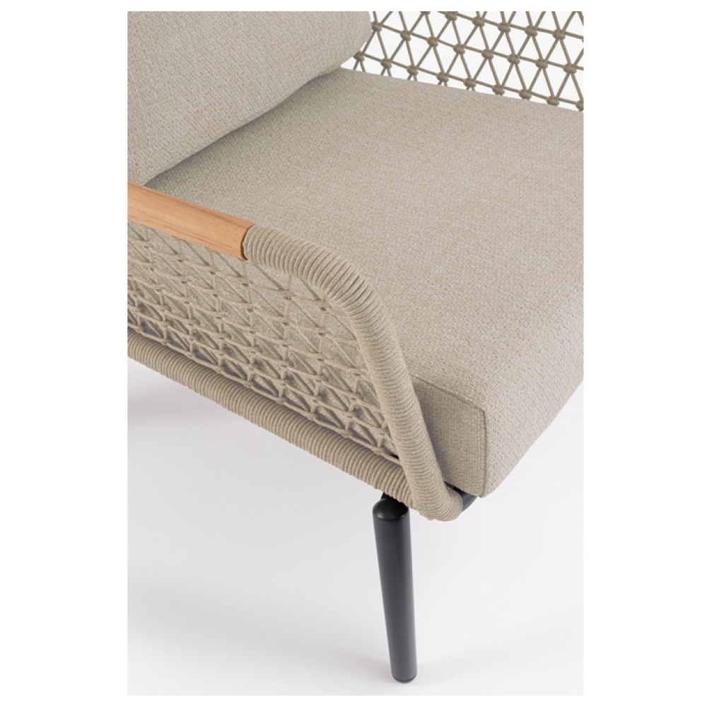 Bizzotto Крісло EULERO кольору CHARCOAL JX55 з подушкою Bizzotto Крісло EULERO кольору CHARCOAL JX55 з подушкою