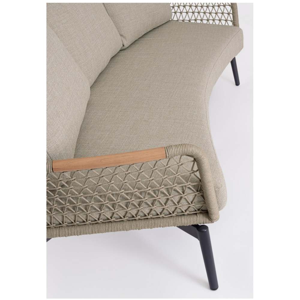 Bizzotto Диван EULERO CHARCOAL JX55, 3 місця, з подушками Bizzotto Диван EULERO CHARCOAL JX55, 3 місця, з подушками